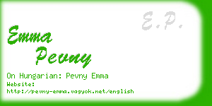 emma pevny business card